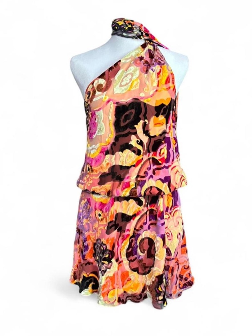 Y2K Euro Summer maximalist flirty mini dress